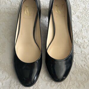 Black patent leather shoes